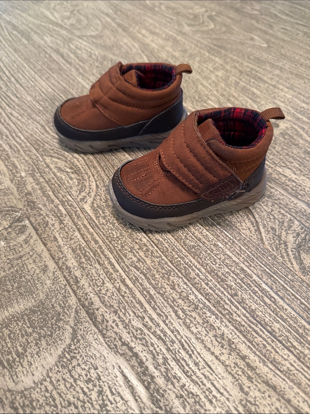 Carter’s Kids Toddler Baby Brown Winter Velcro Strap Outdoor Hiking Snow Boots - Picture 4 of 4